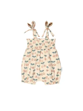 Huxbaby Cherry Shirred Bubble Romper