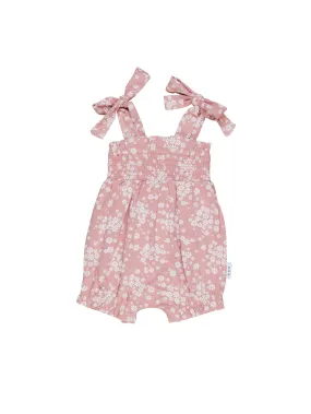 Huxbaby  Floral Shirred Bubble Romper
