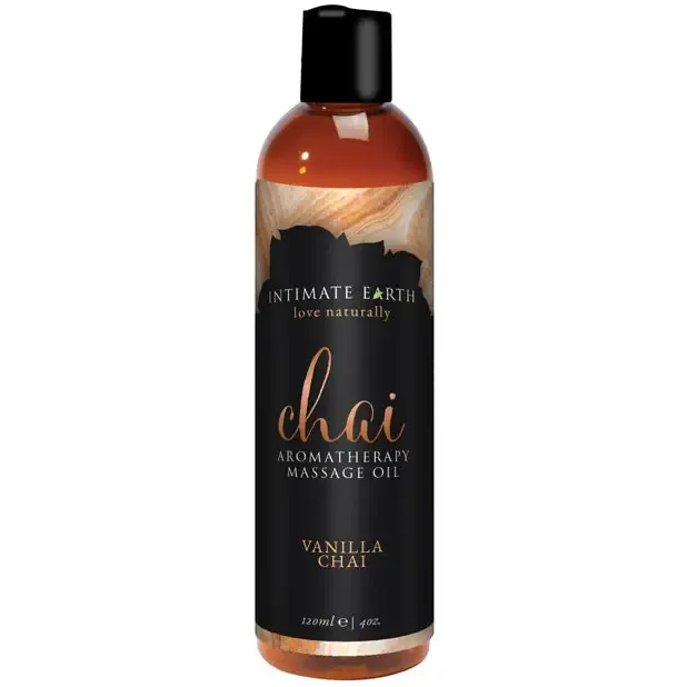 Intimate Earth Vanilla Chai Aromatherapy Massage Oil 4 oz.