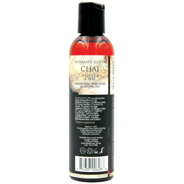 Intimate Earth Vanilla Chai Aromatherapy Massage Oil 4 oz.