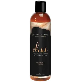 Intimate Earth Vanilla Chai Aromatherapy Massage Oil 4 oz.