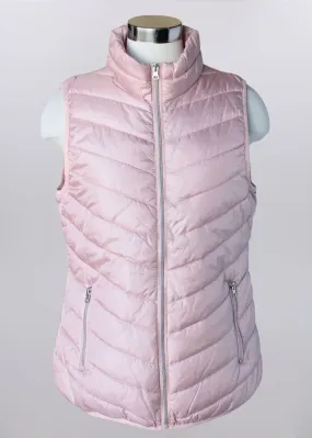 'Keren Hart' Women's Nylon Quilted Vest - Blush
