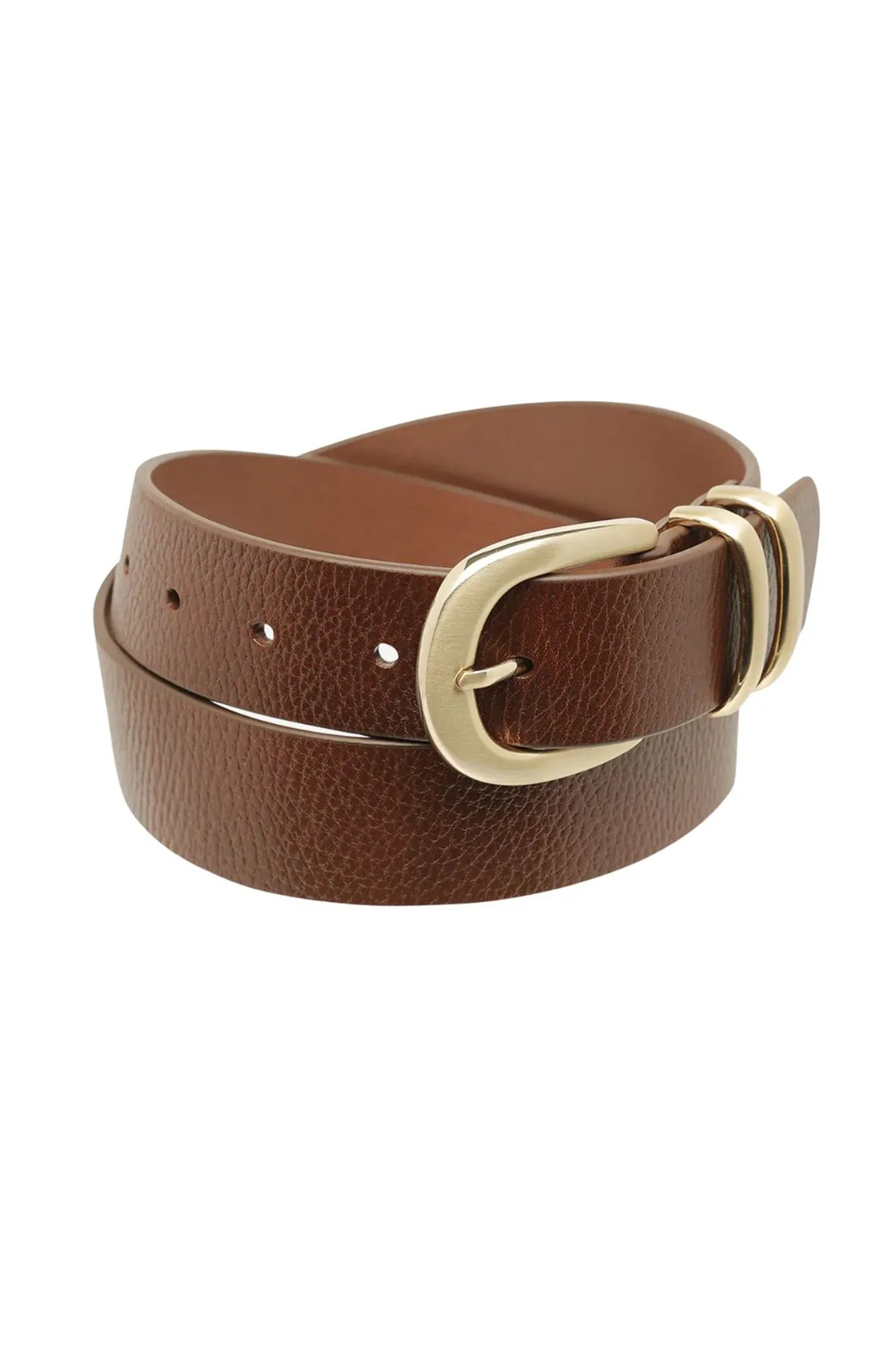 Let It Be Belt Tan Gold