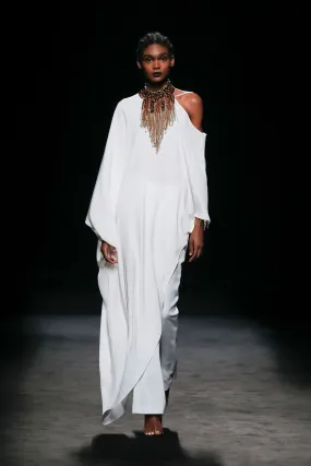 Long Loose Blouse with Pencil Pants
