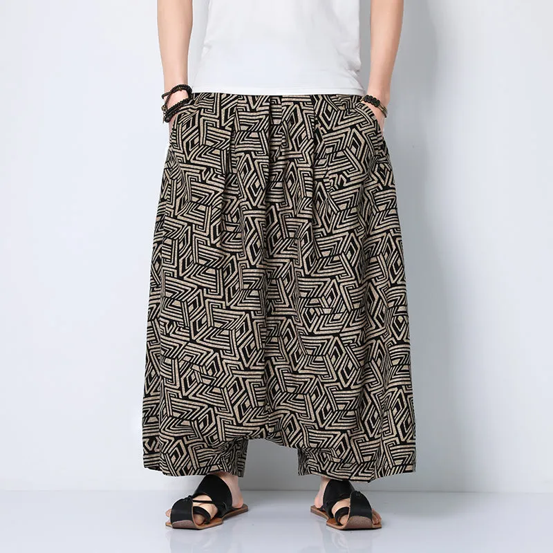 Loose Drop Crotch Harem Pants