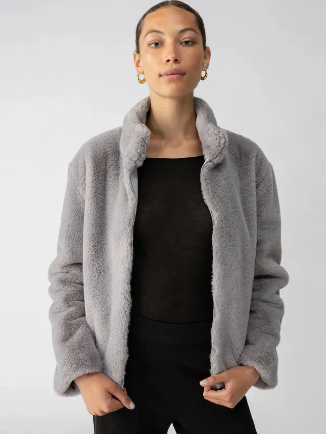 Lux Fur Coat - Silver Fox