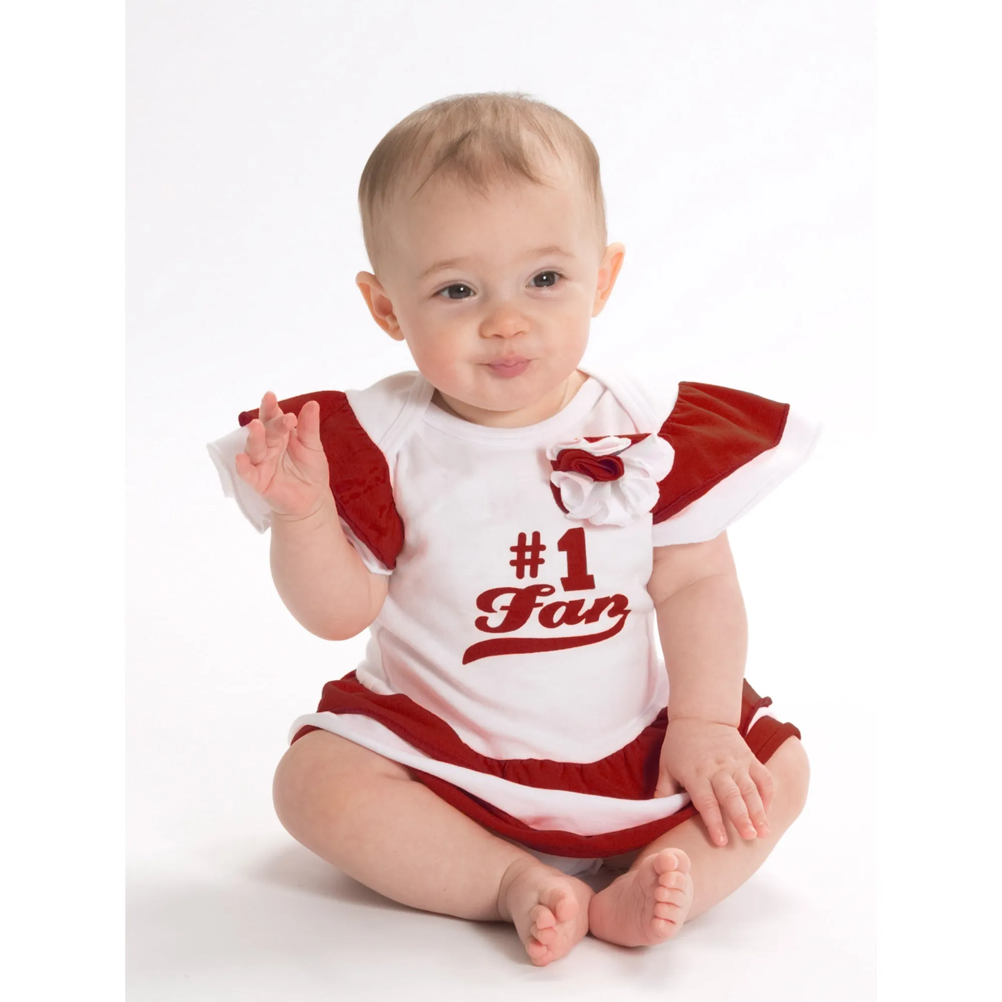 Maroon & White #1 Fan Onesie Dress