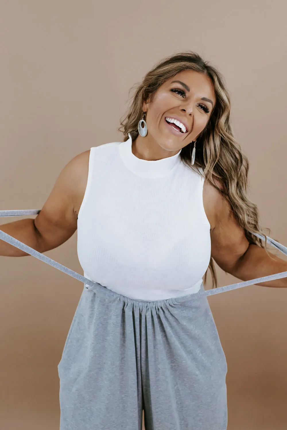 Meet You Later Mock Neck Bodysuit, Ivory