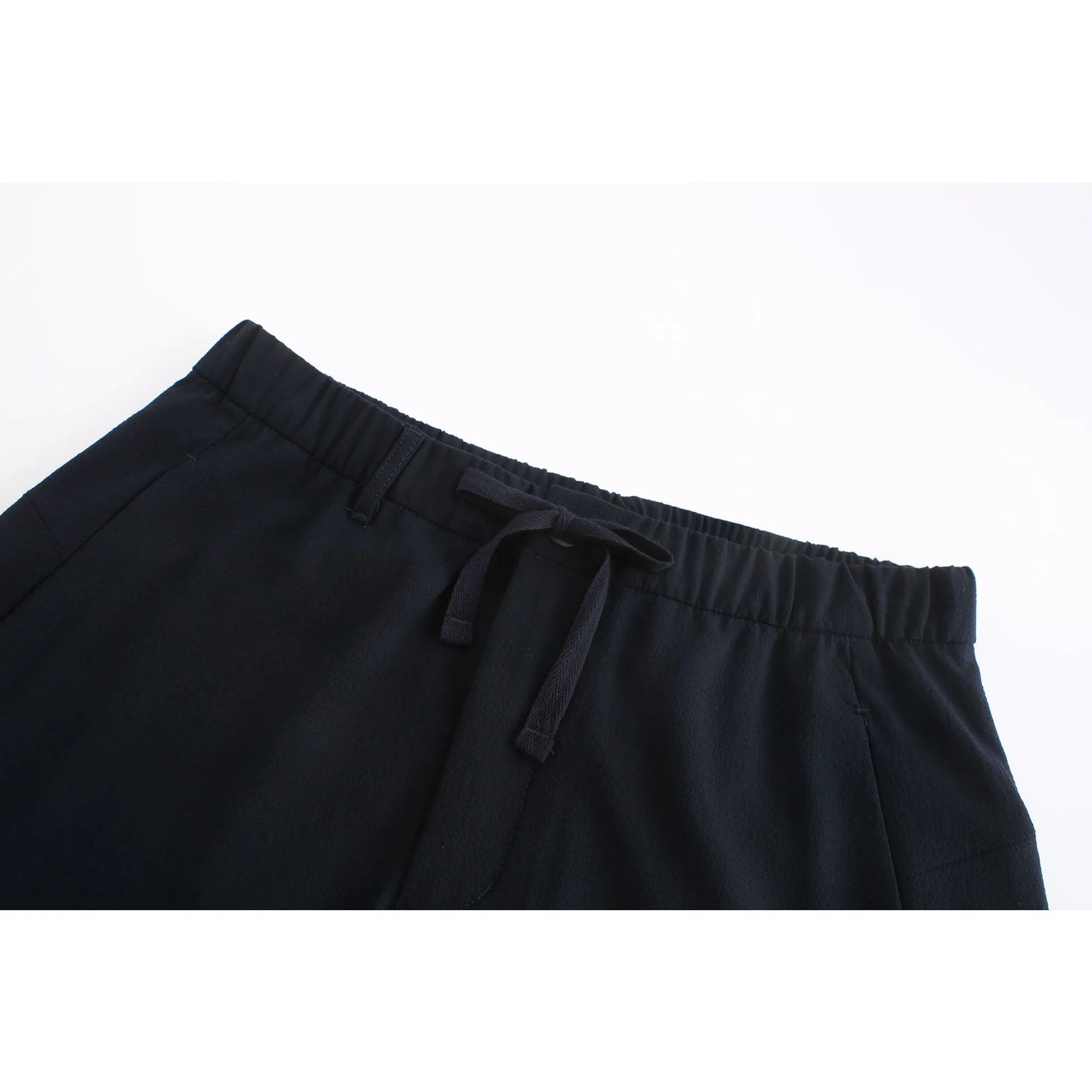 Men Drop Crotch Easy Pants - Navy