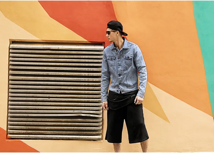 Men's Spring Retro Washed Denim Jacket