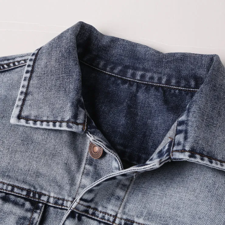 Men's Spring Retro Washed Denim Jacket