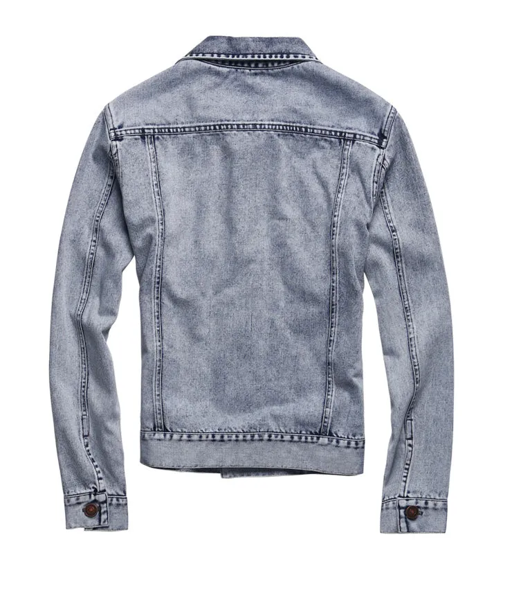 Men's Spring Retro Washed Denim Jacket
