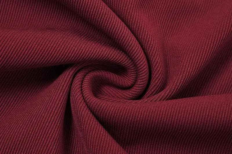 Metal chain button ruffle contrast off shoulder long sleeve mini dress  | red tango dress