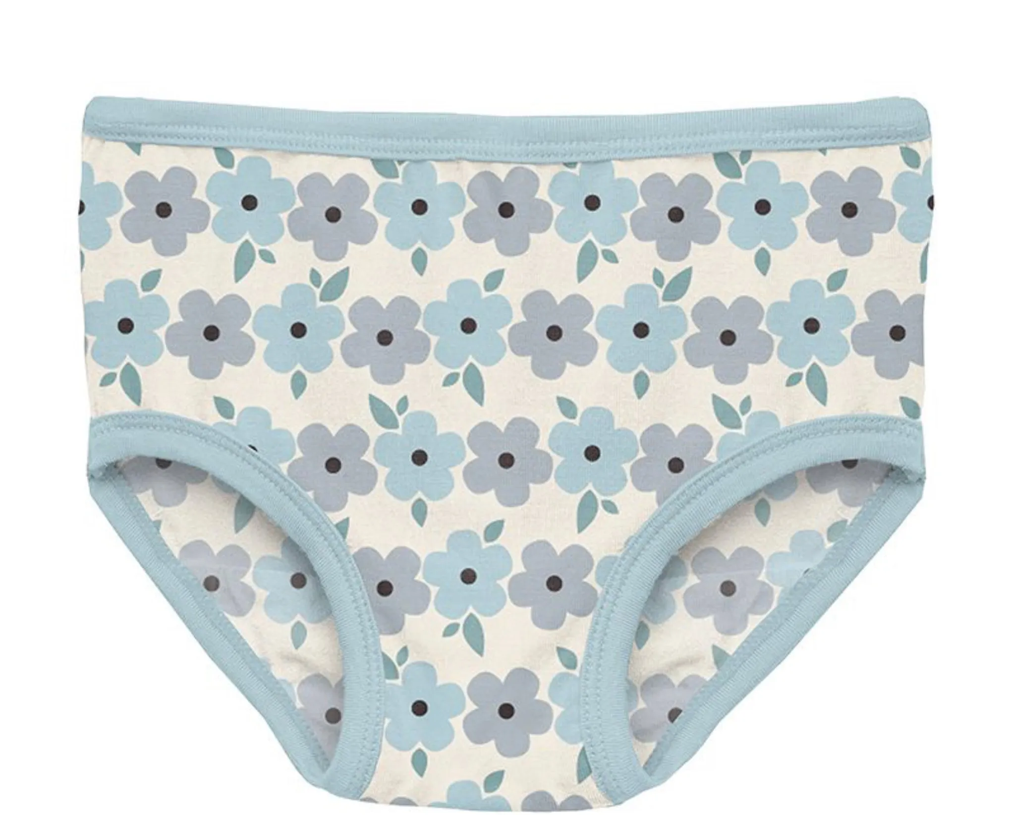 Natural Hydrangea Print Girls’ Underwear - Select Size