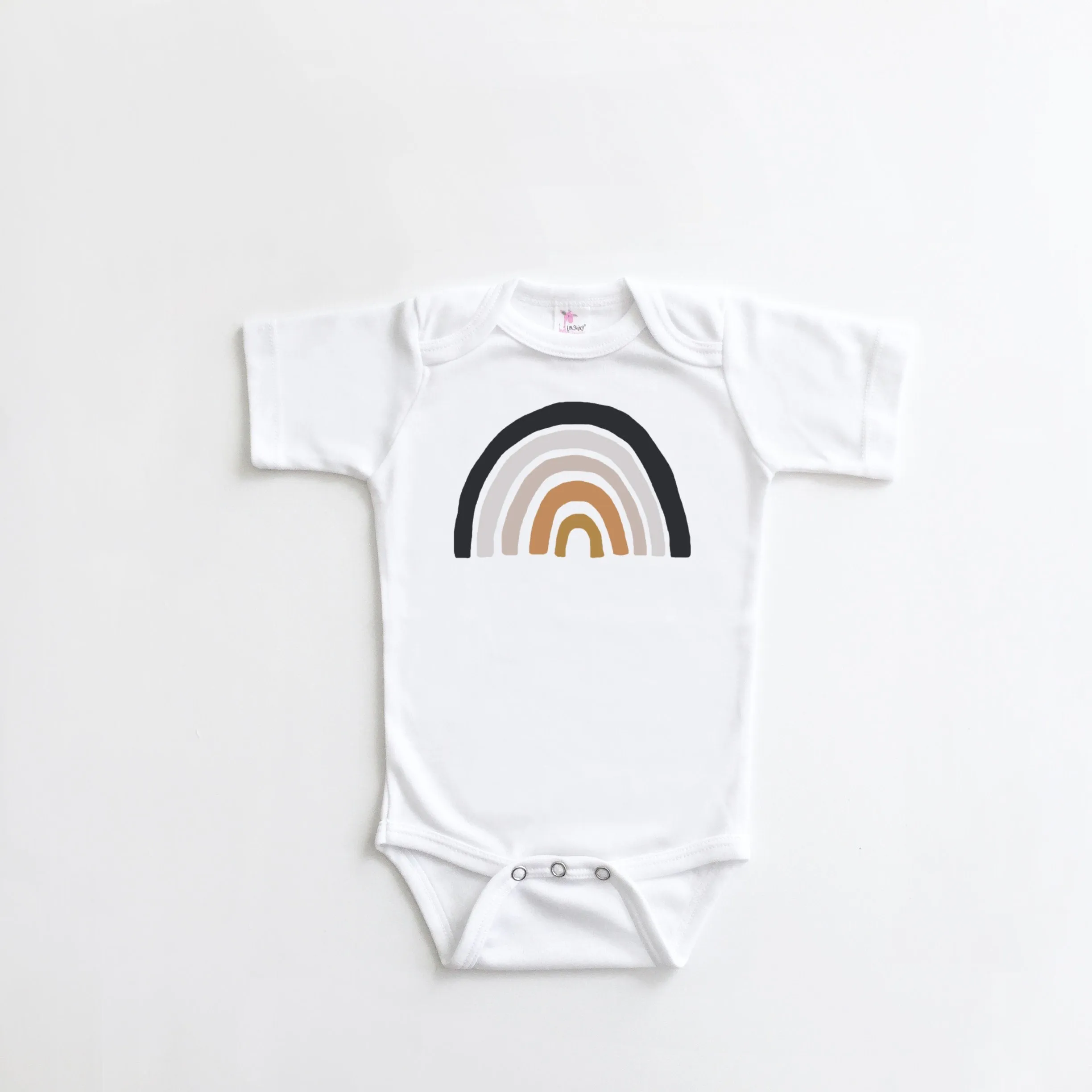 Navy Rainbow Baby Announcement Shirt