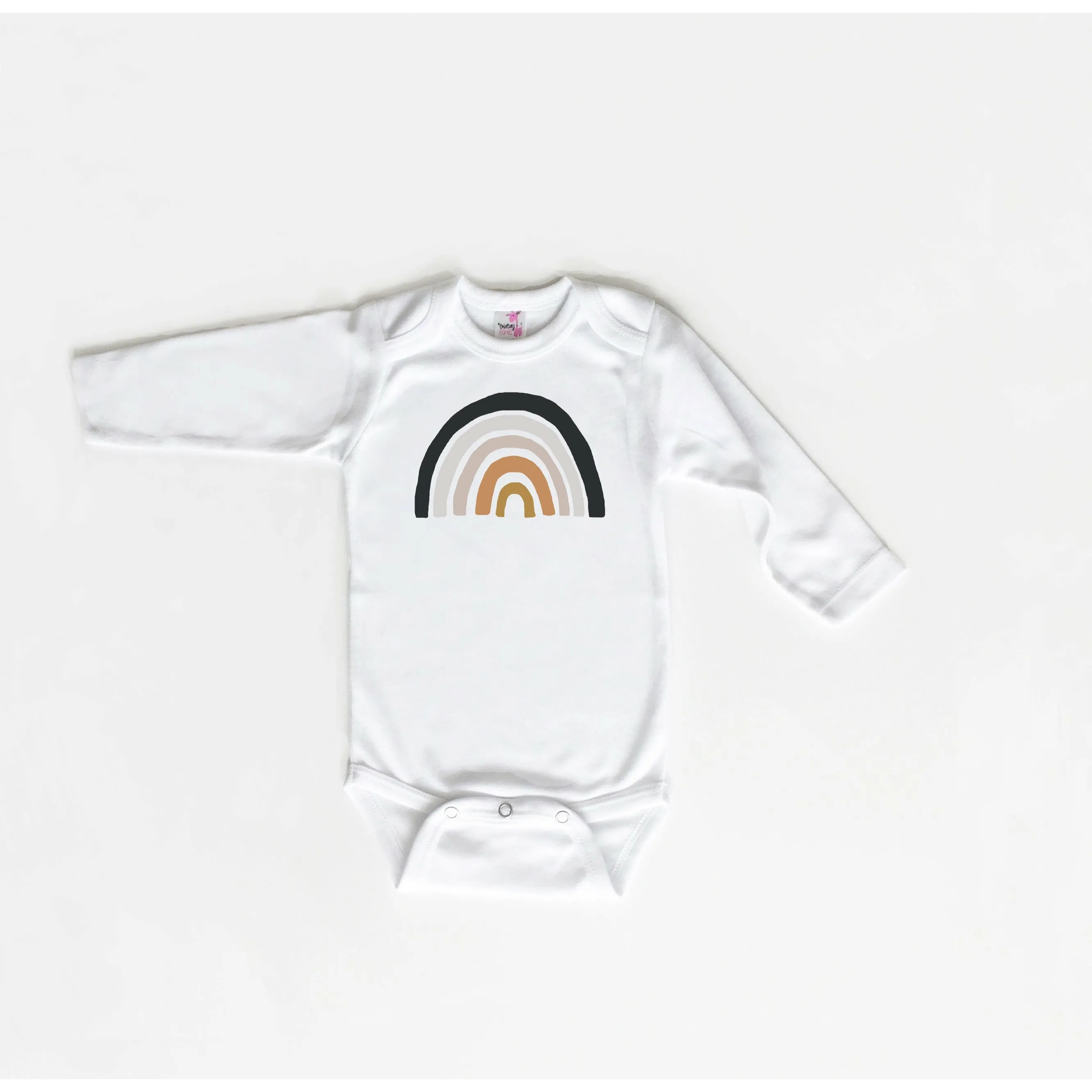 Navy Rainbow Baby Announcement Shirt