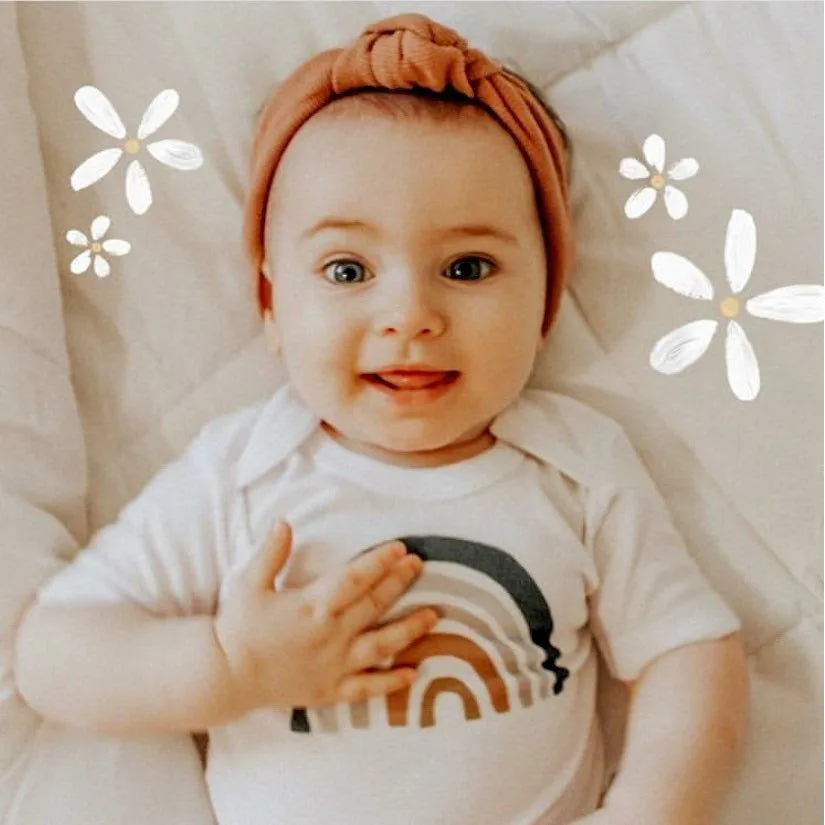 Navy Rainbow Baby Announcement Shirt
