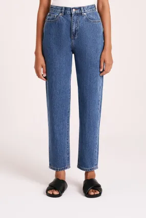 Nude Lucy 'Organic Mom Jean' - Vintage Blue