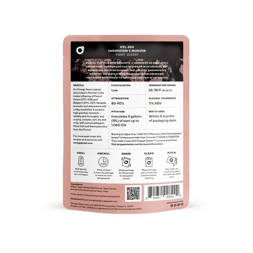 Omega OYL-500 Saisonstein's Monster Yeast