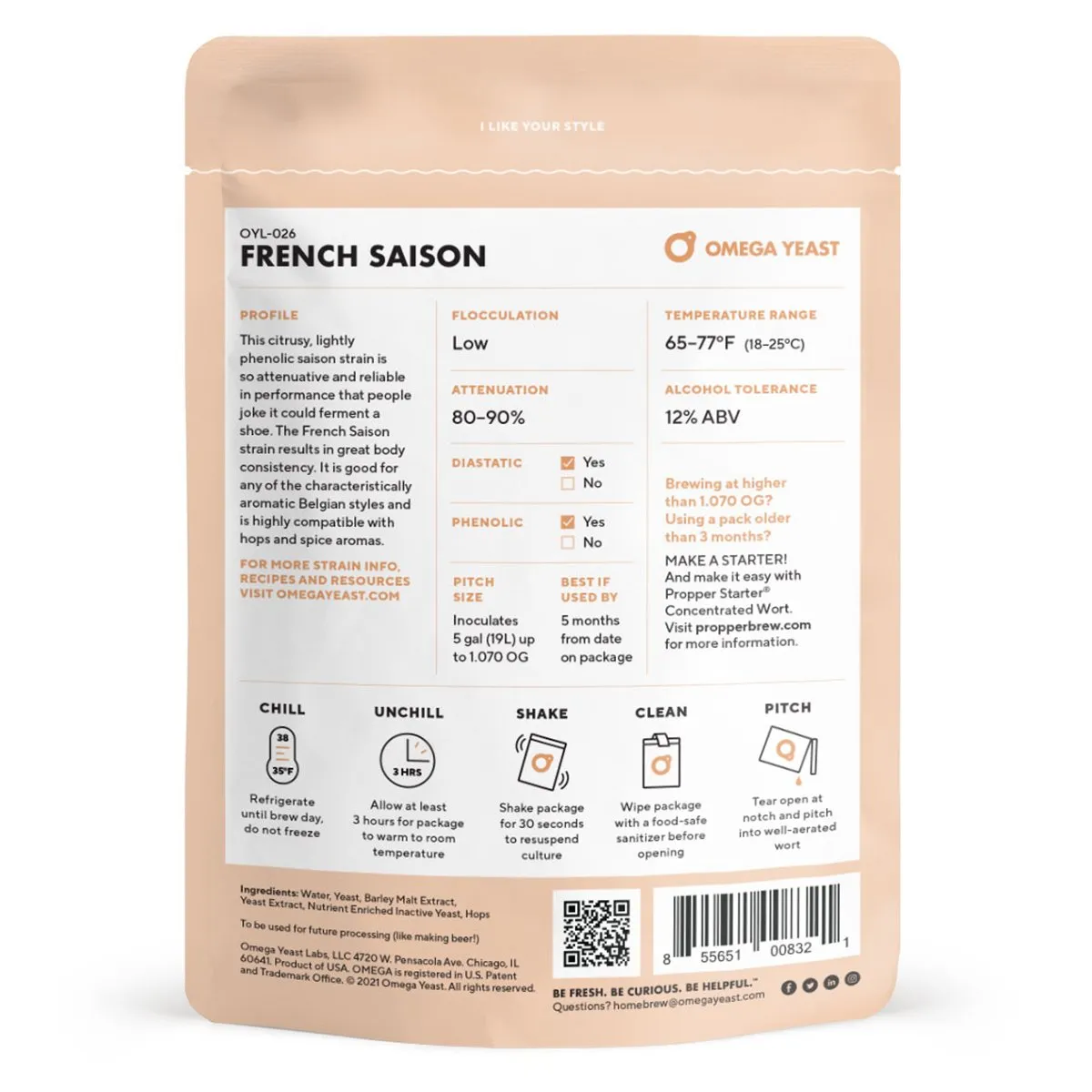 Omega Yeast OYL-026 French Saison