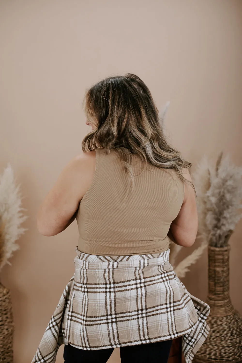 On The Daily Deep V Bodysuit , Camel