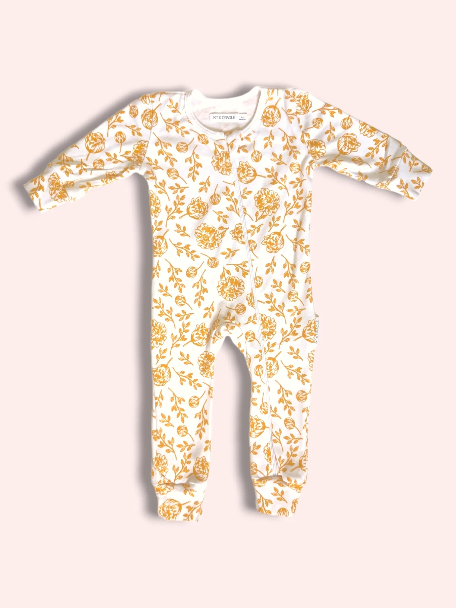 Organic Full Bodysuit - Golden Peony