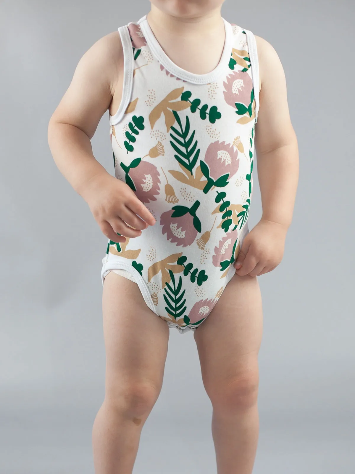 Organic Singlet Bodysuit - Protea