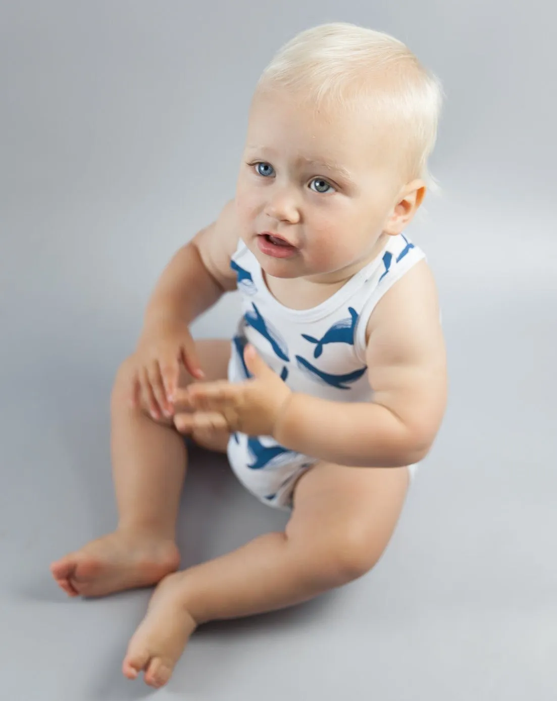 Organic Singlet Bodysuit - Whale