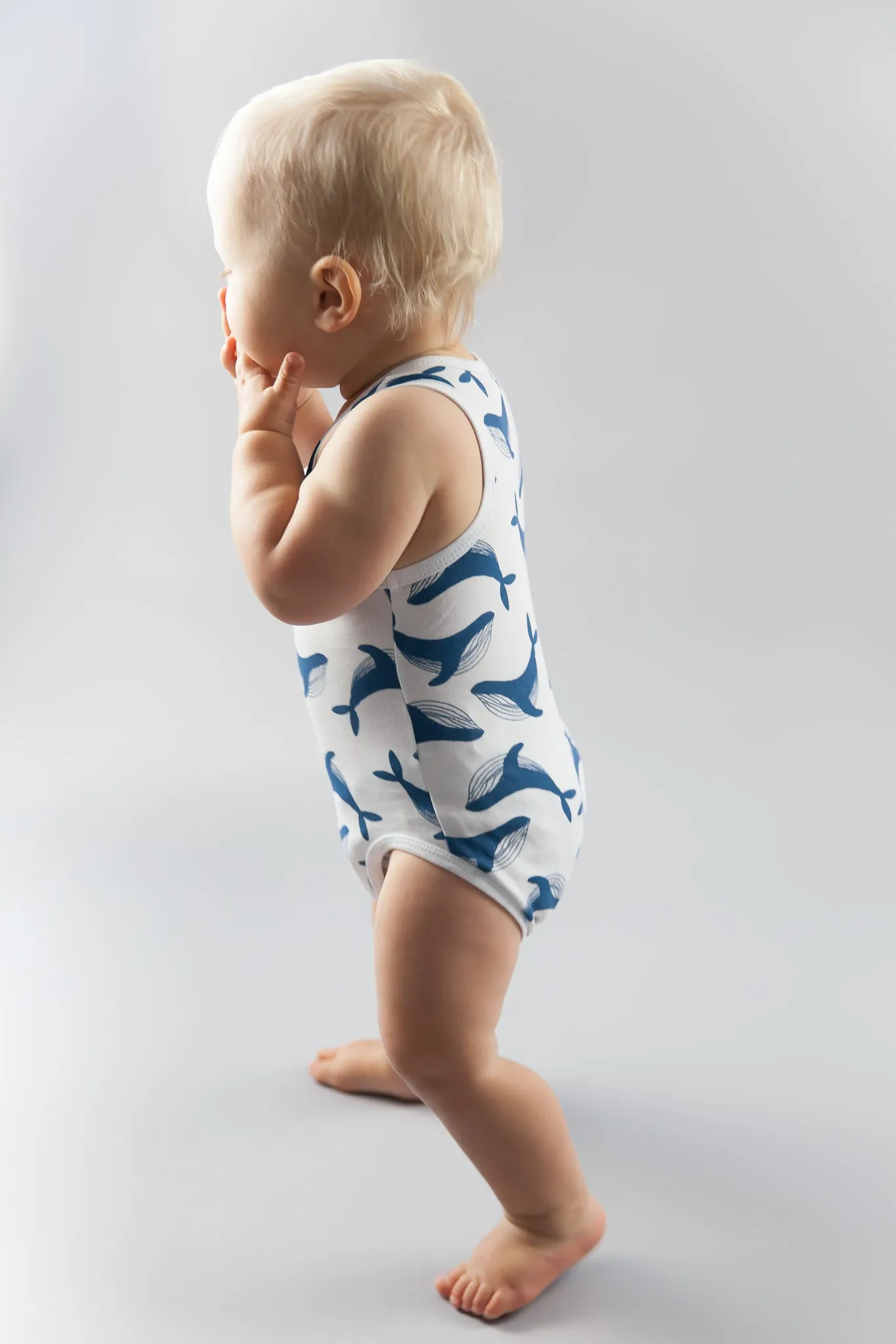 Organic Singlet Bodysuit - Whale