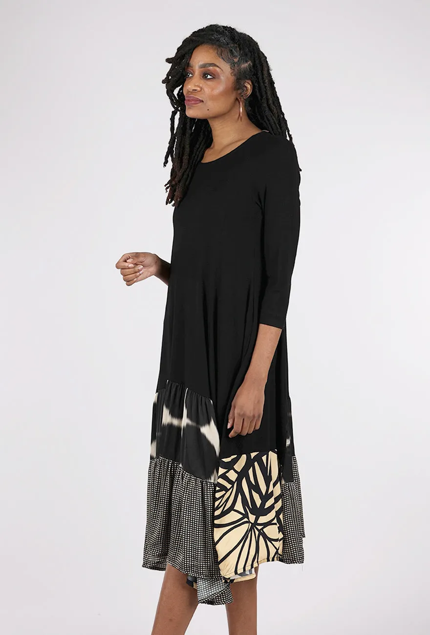 Party on the Bottom Dress, Black/Serene