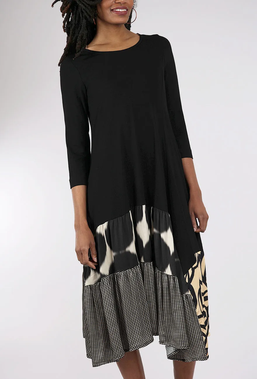 Party on the Bottom Dress, Black/Serene