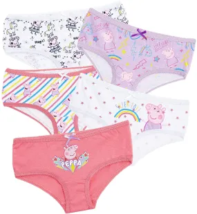 Peppa Pig Girls Knickers with Magical Unicorn Design