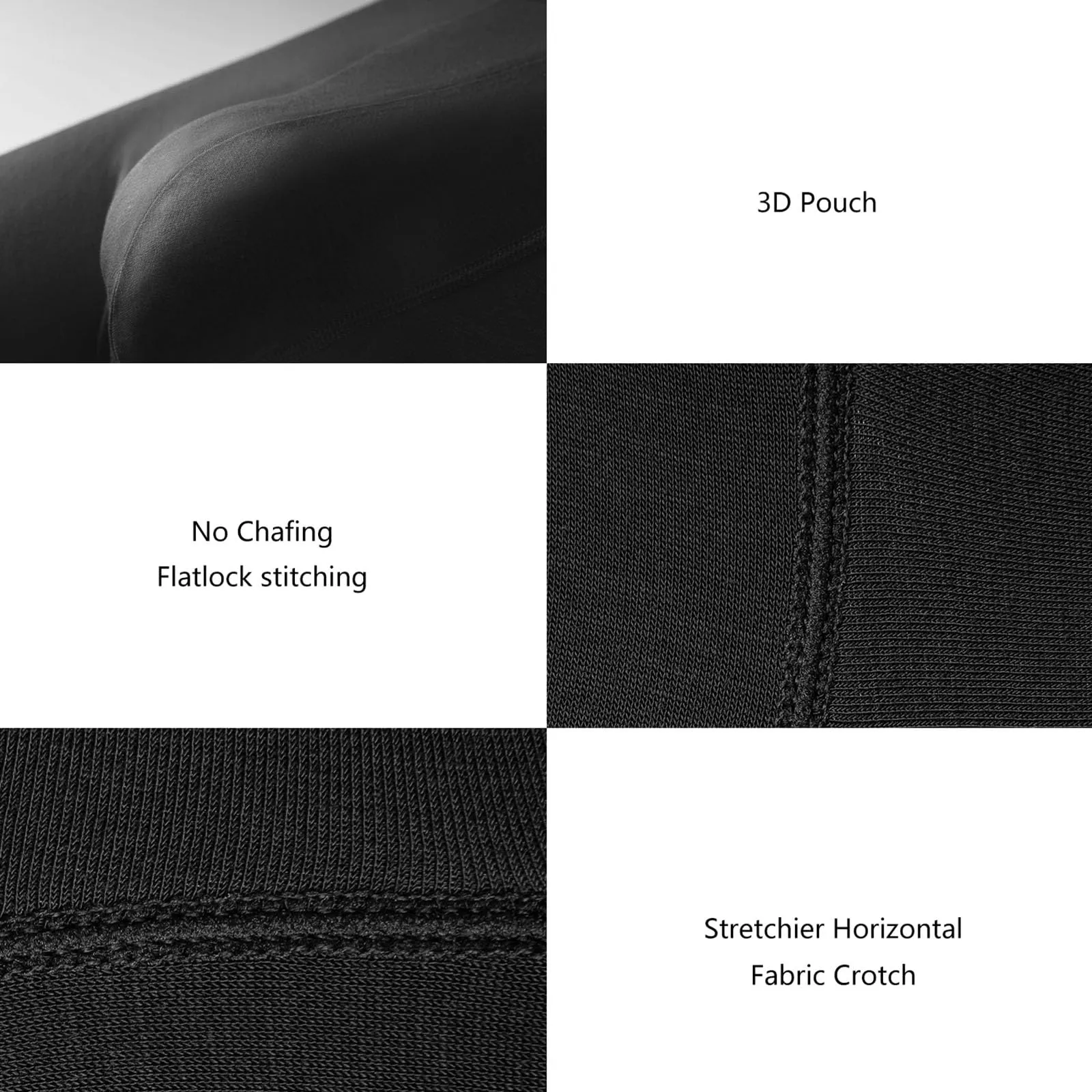 POUDEW Moisture Wicking Boxer Briefs, 5-Pack