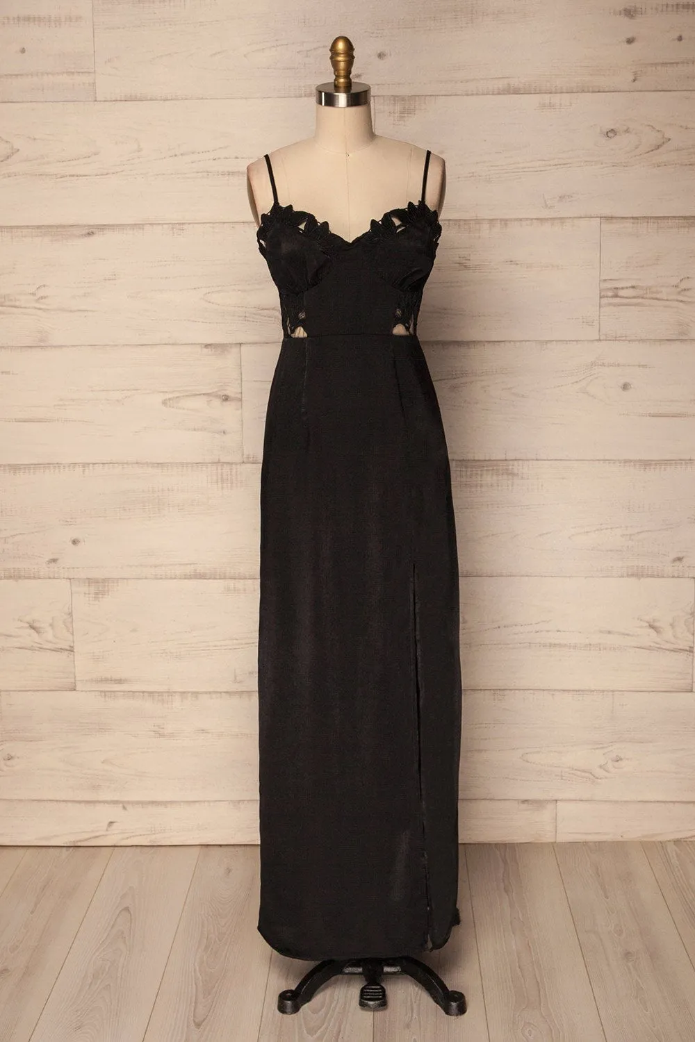 Riachos | Black Silky Dress