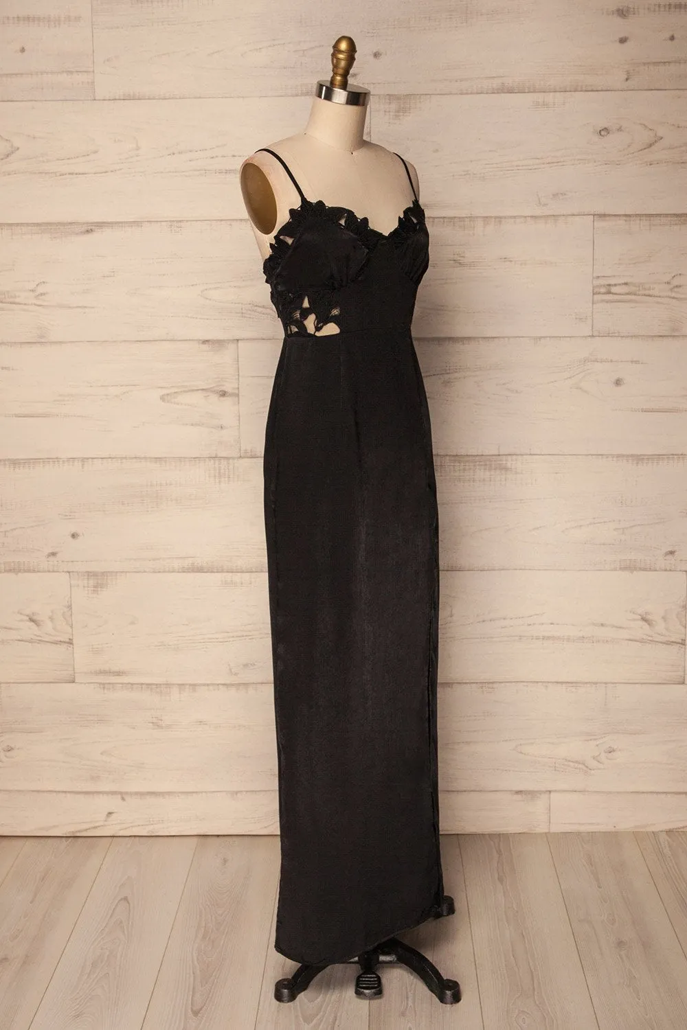 Riachos | Black Silky Dress