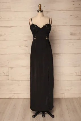 Riachos | Black Silky Dress