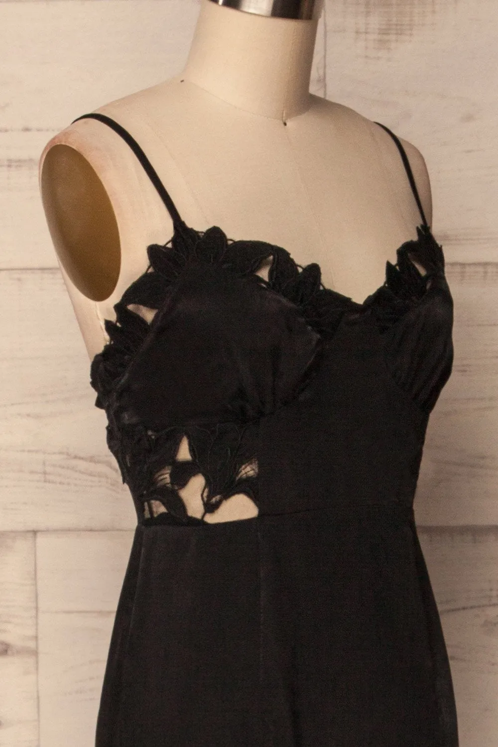 Riachos | Black Silky Dress