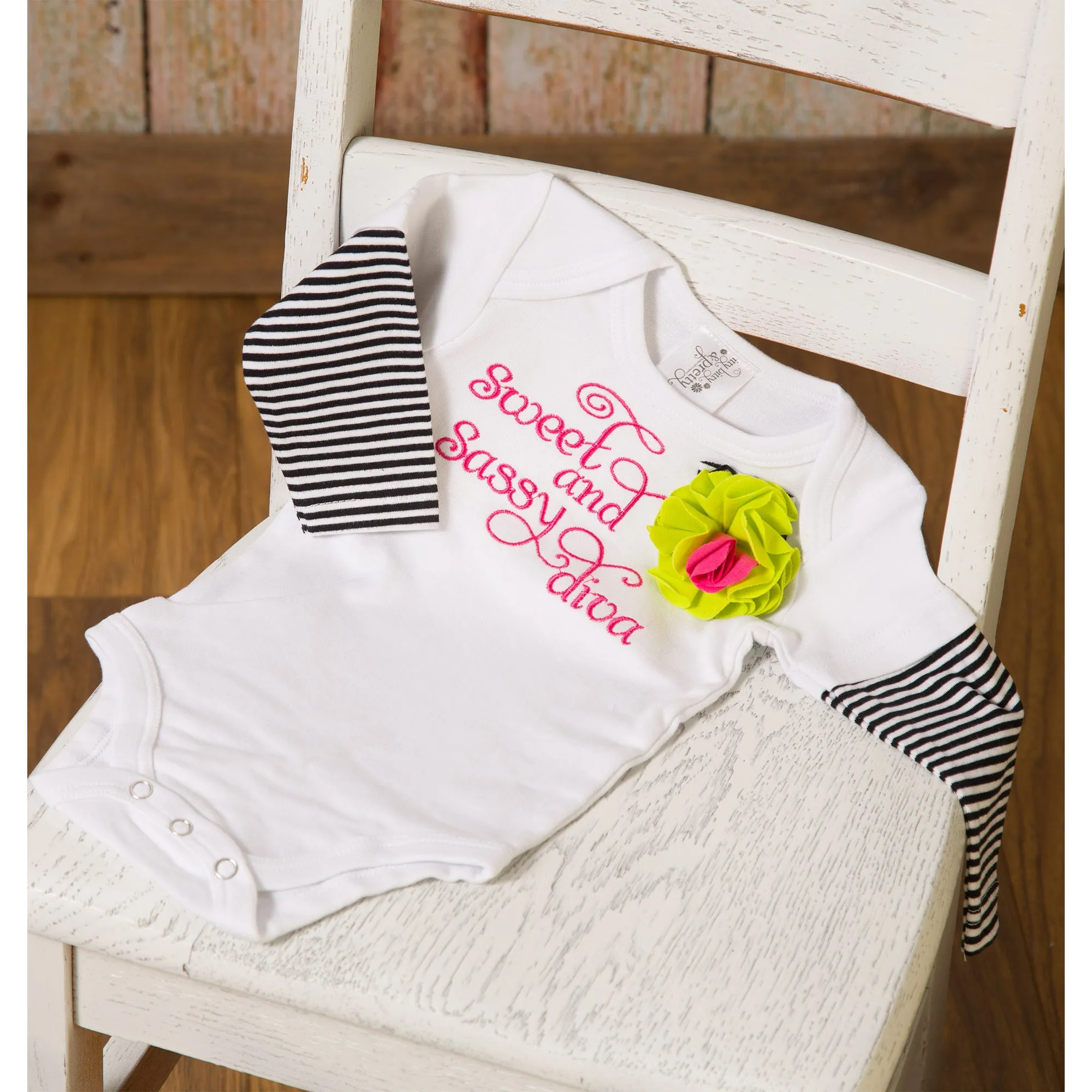 Sassy Diva Long Sleeve Onesie