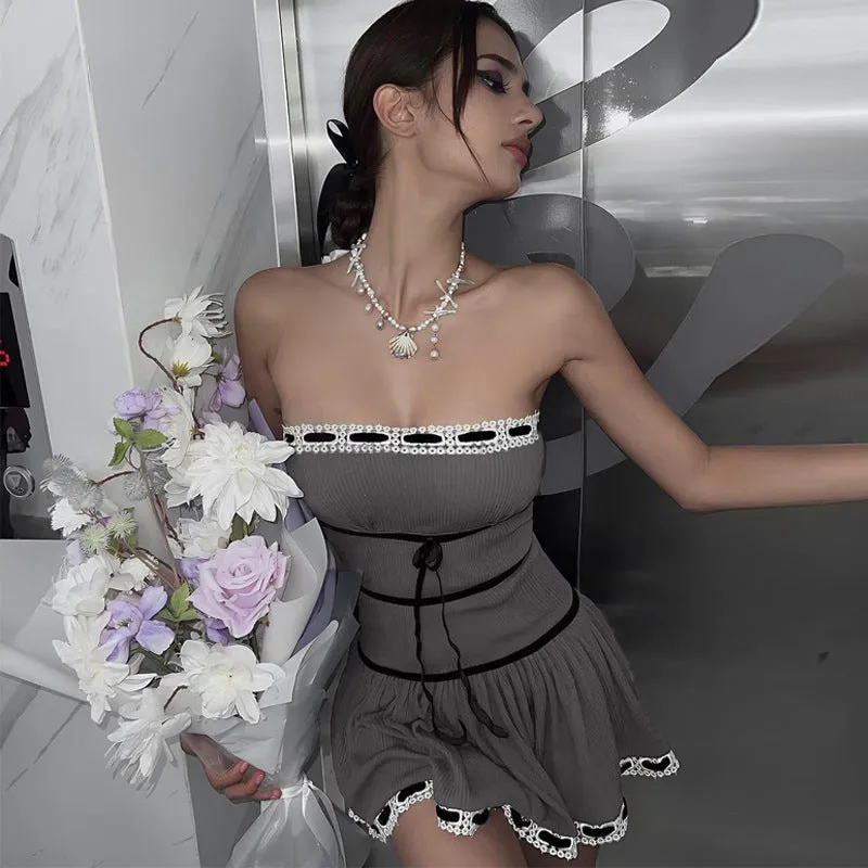 sexy lust style one-line dress