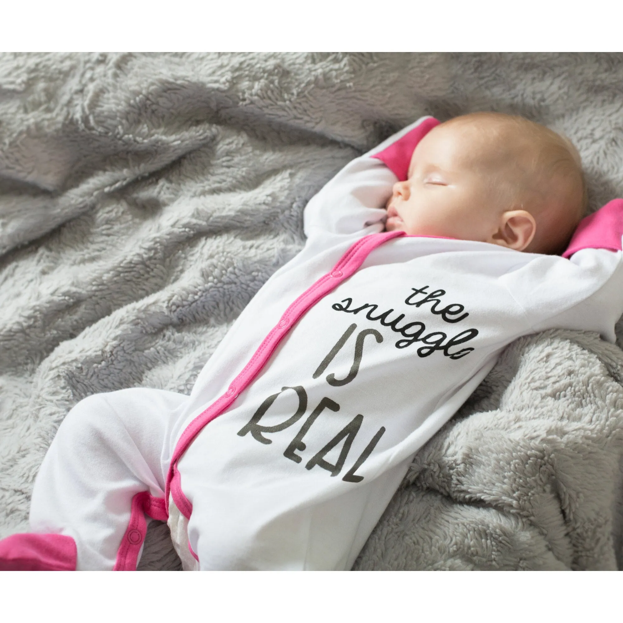Snuggle Pink Trimmed Sleeper