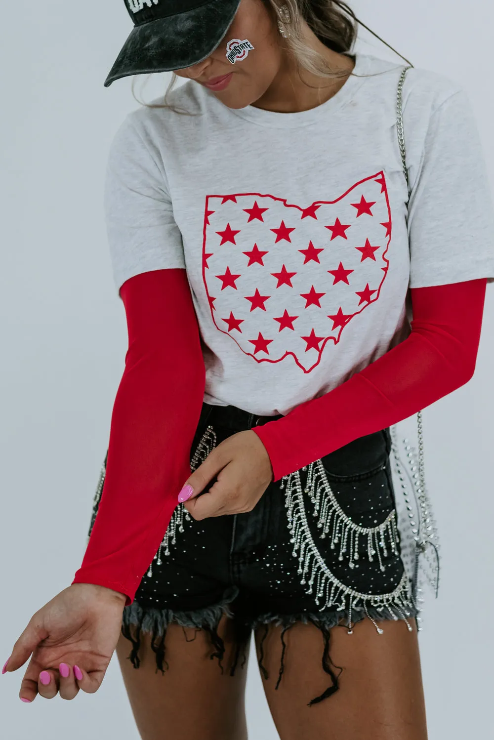 Solid Mesh Bodysuit , Red