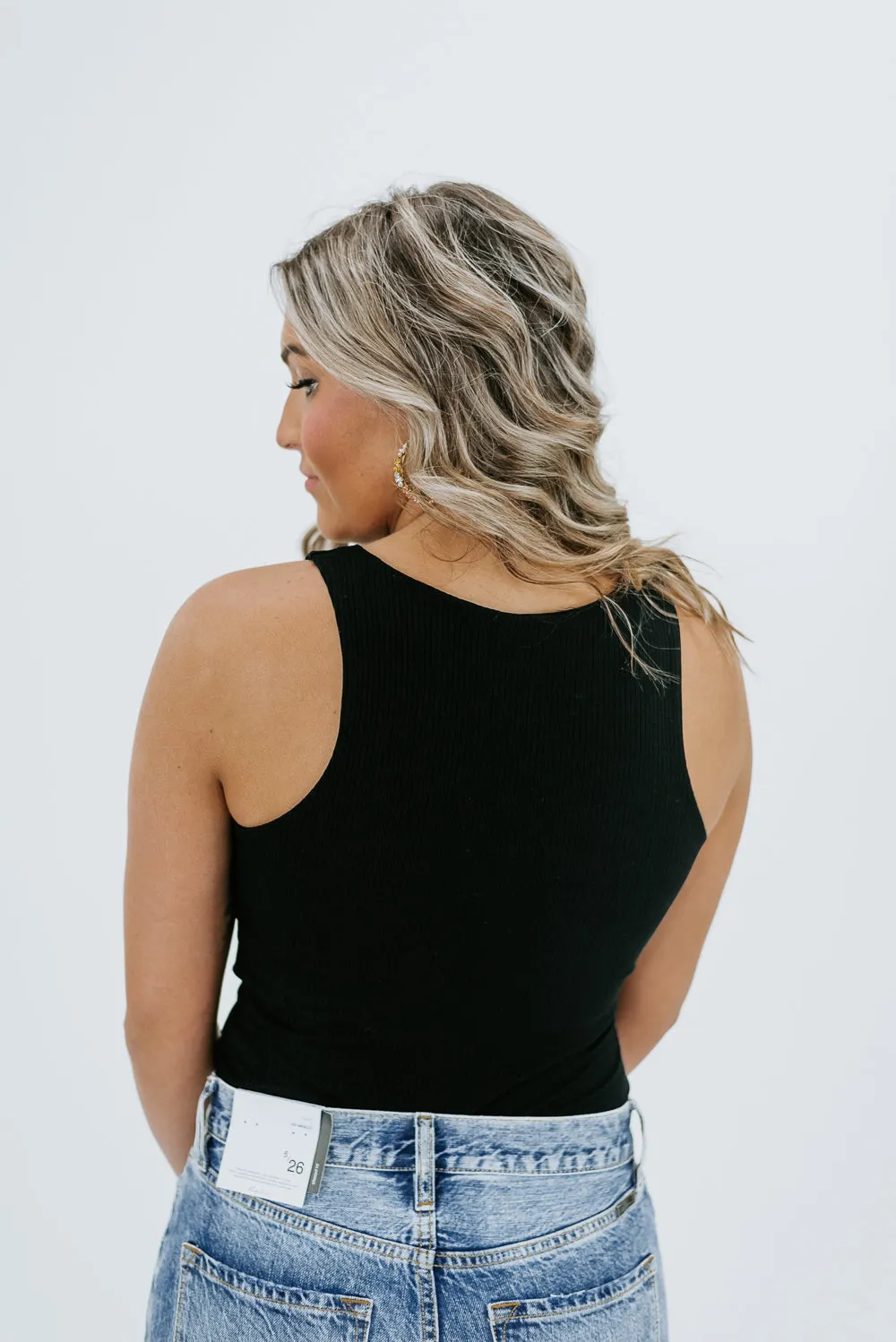 Something Simple Bodysuit , Black