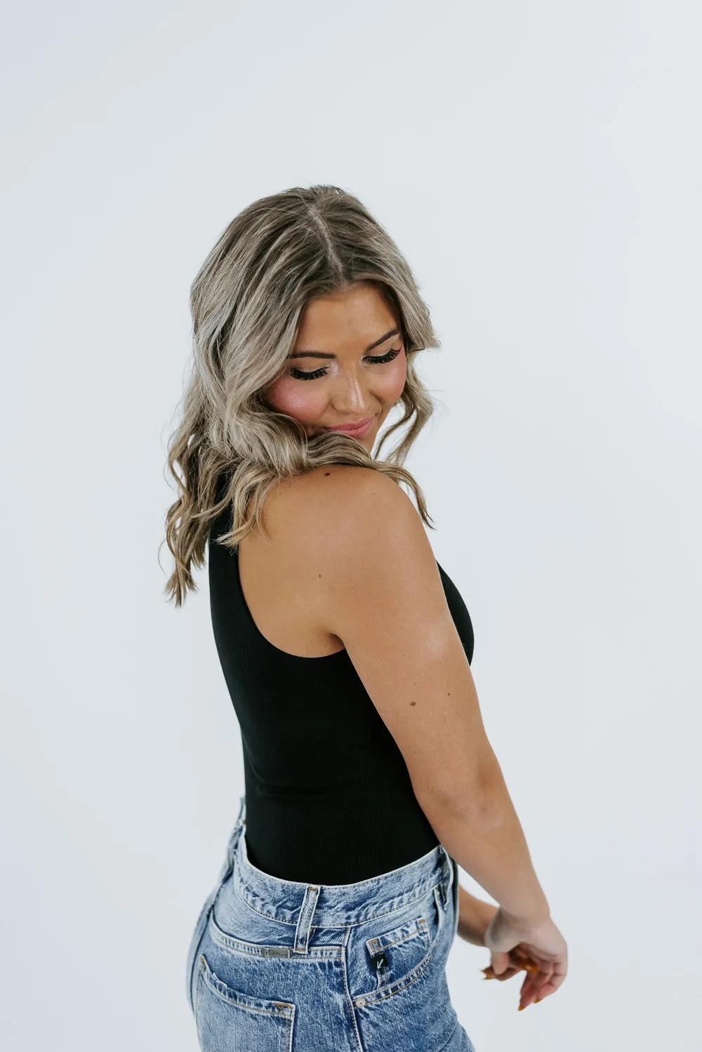 Something Simple Bodysuit , Black