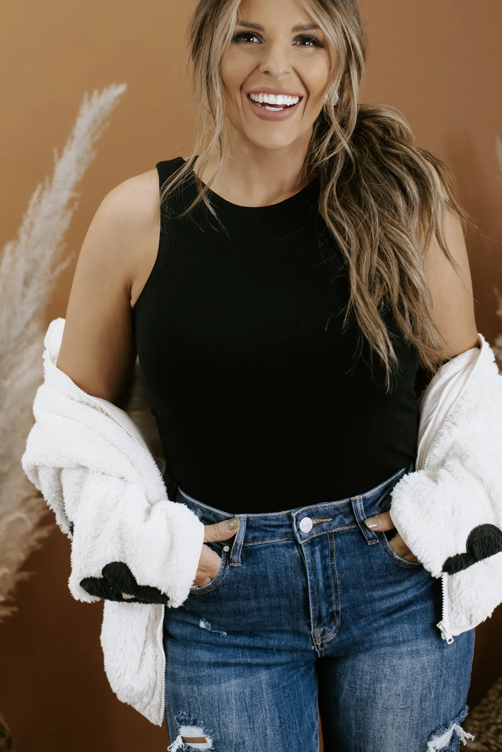 Something Simple Bodysuit , Black