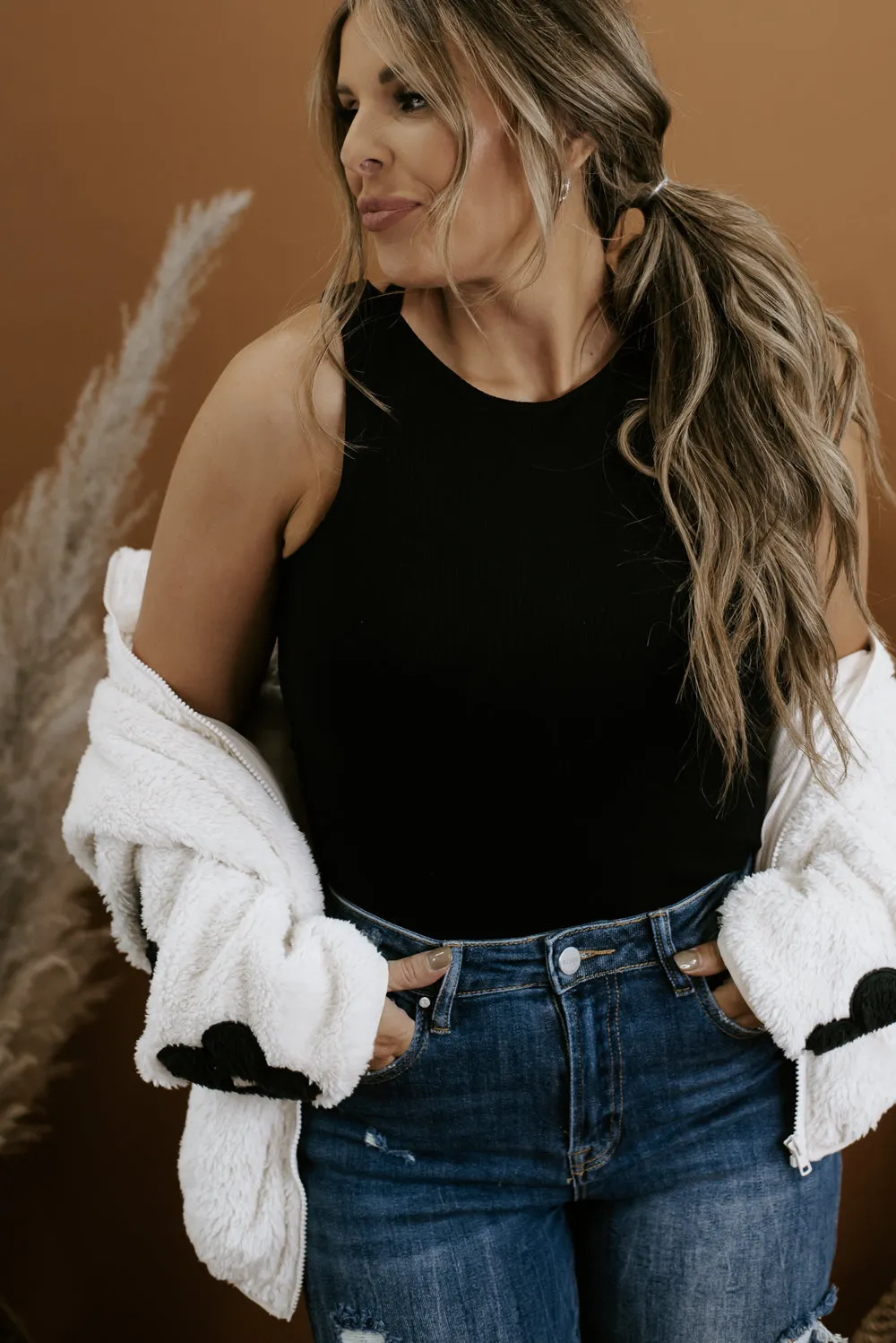 Something Simple Bodysuit , Black