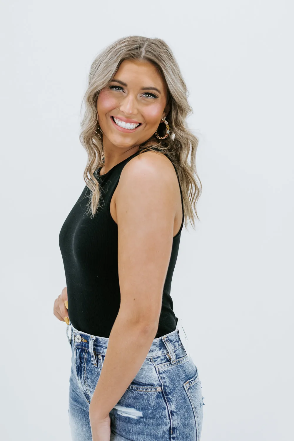 Something Simple Bodysuit , Black