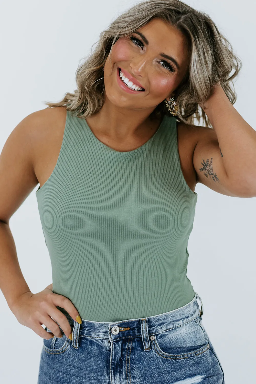 Something Simple Bodysuit , Green