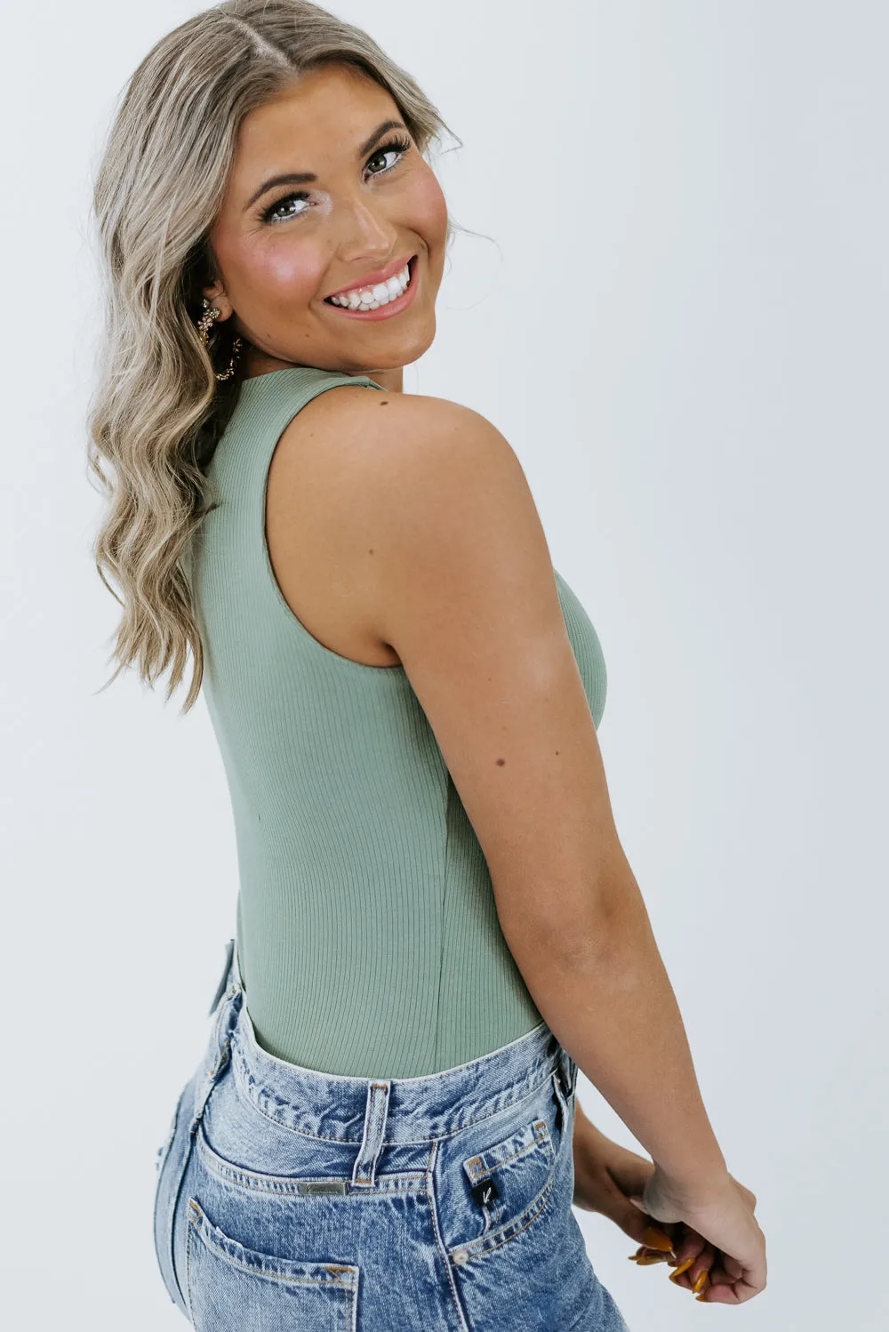 Something Simple Bodysuit , Green