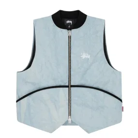 STÜSSY WASHED CANVAS PRIMALOFT VEST // LIGHT BLUE