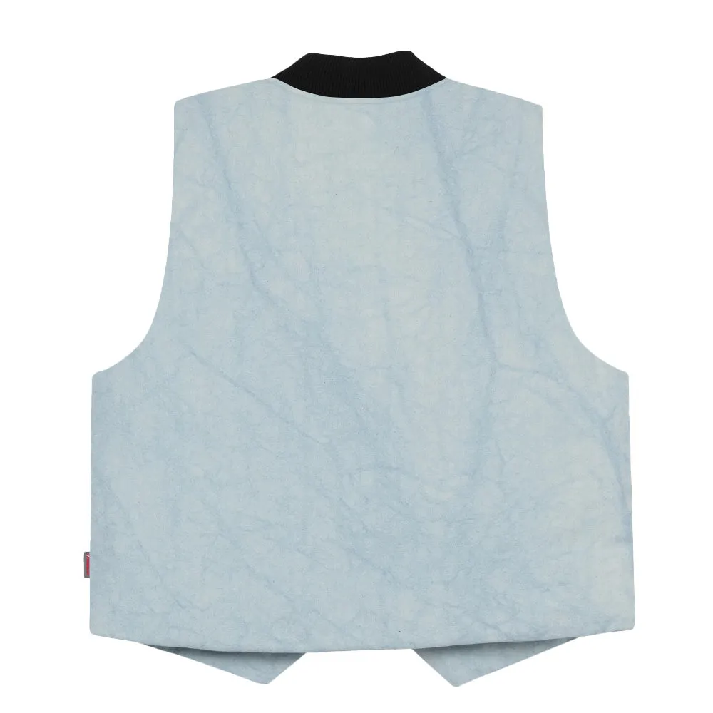 STÜSSY WASHED CANVAS PRIMALOFT VEST // LIGHT BLUE